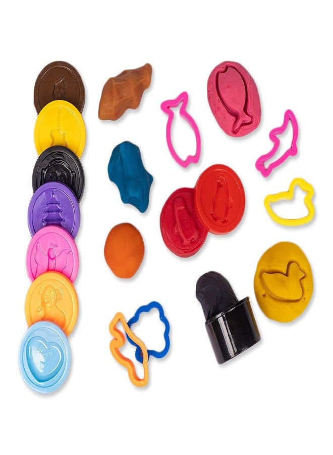 STACKRAID Multicolor 8 in 1 Dough Clay and Mould Set for Kids Fantasy Dough Clay 8In1 Children - Image 5